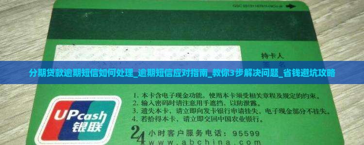 分期贷款逾期短信如何处理