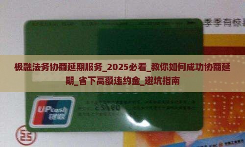 极融法务协商延期服务