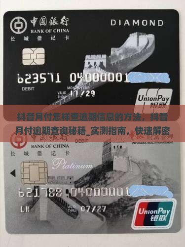 抖音月付怎样查逾期信息的方法