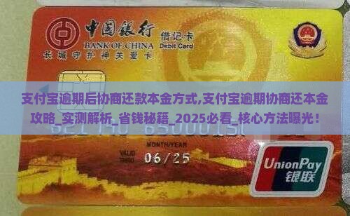 支付宝逾期后协商还款本金方式