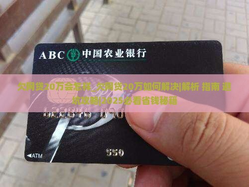 欠网贷20万会怎样欠网贷20万如何解决