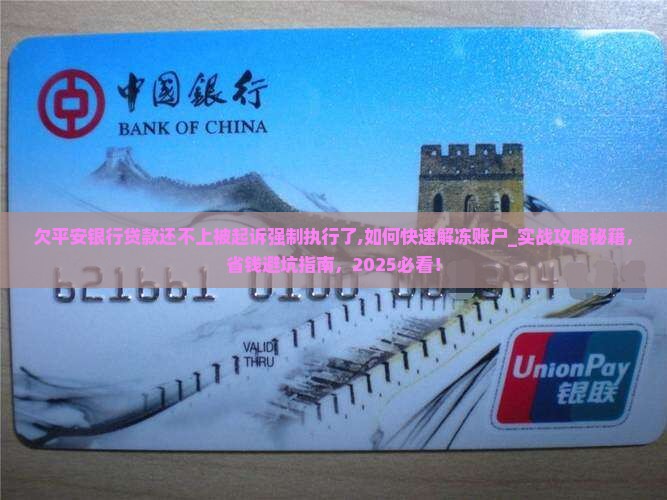 欠平安银行贷款还不上被起诉强制执行了
