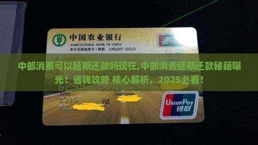 中邮消费可以延期还款吗现在
