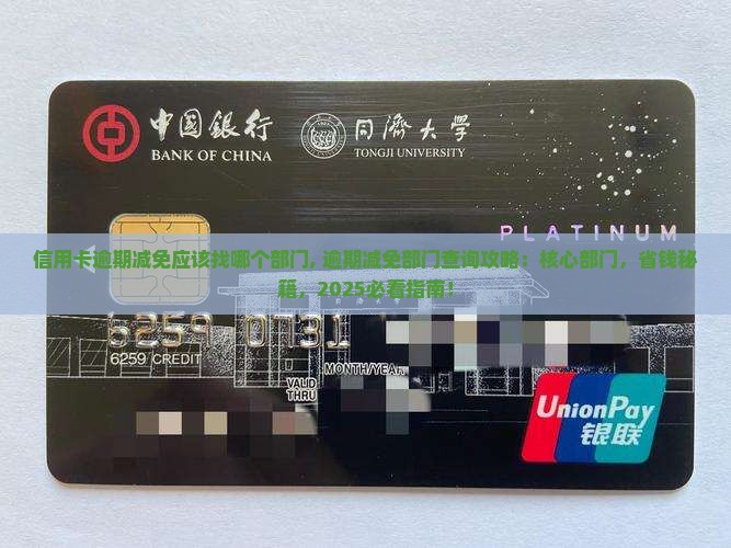 信用卡逾期减免应该找哪个部门