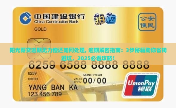 阳光薪贷逾期无力偿还如何处理