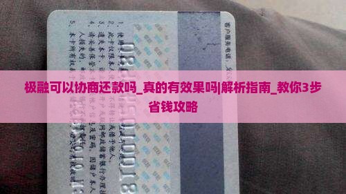 极融可以协商还款吗真的有效果吗