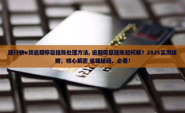 建行快e贷逾期停息挂账处理方法