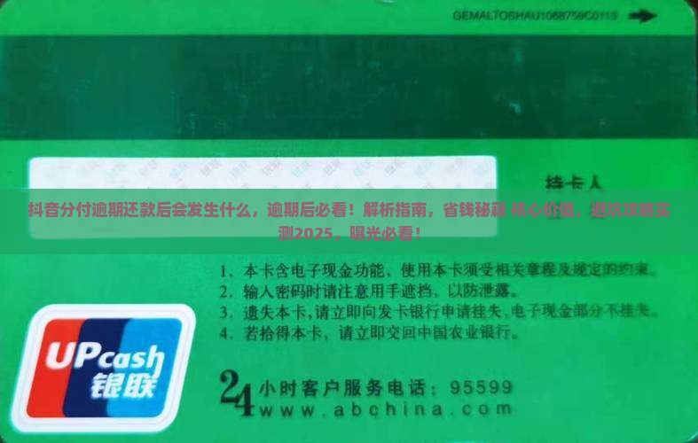 抖音分付逾期还款后会发生什么