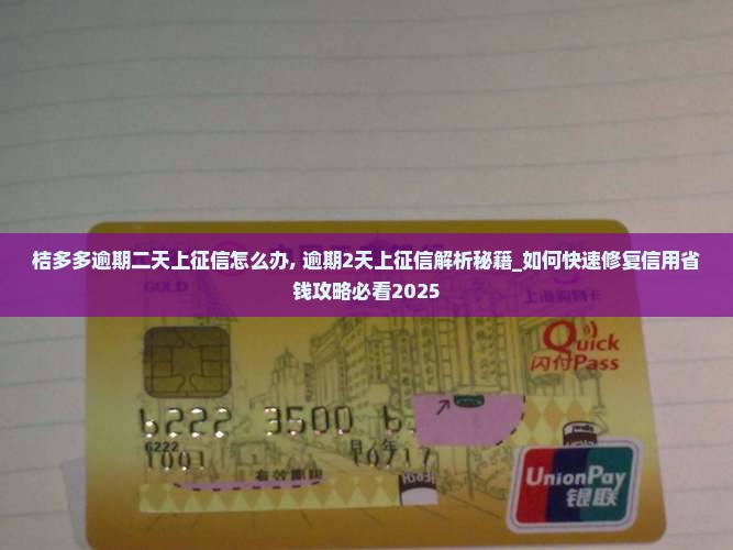 桔多多逾期二天上征信怎么办 桔多多逾期二天上征信怎么办