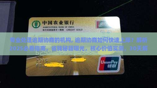 专业处理逾期协商的机构