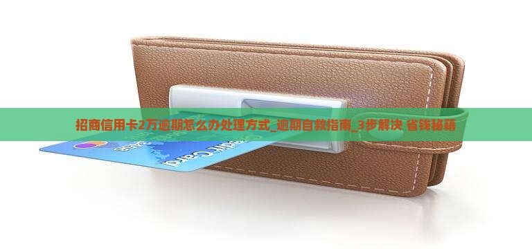 招商信用卡2万逾期怎么办处理方式 招商信用卡2万逾期怎么办处理方式