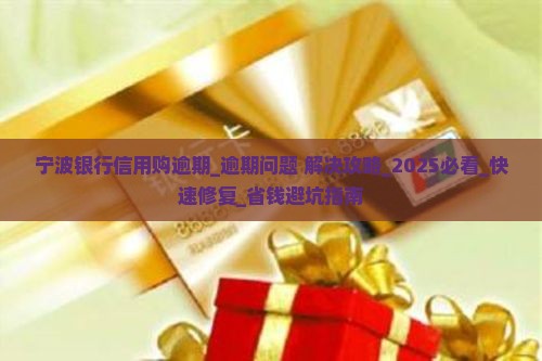 宁波银行信用购逾期