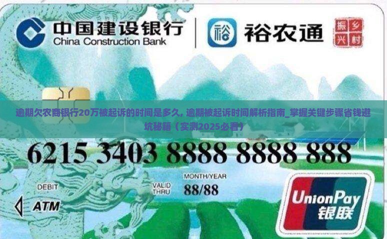 逾期欠农商银行20万被起诉的时间是多久