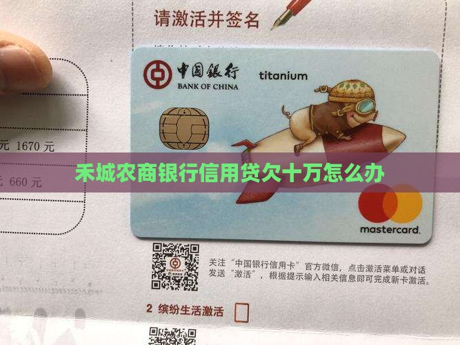 禾城农商银行信用贷欠十万怎么办 禾城农商银行信用贷欠十万怎么办