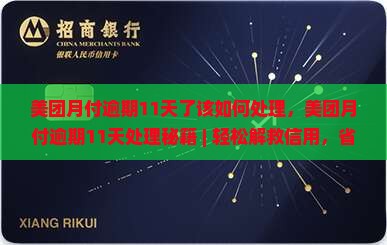 美团月付逾期11天了该如何处理