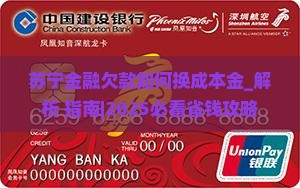 苏宁金融欠款如何换成本金