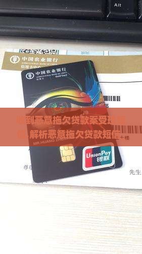 收到恶意拖欠贷款案受理短信