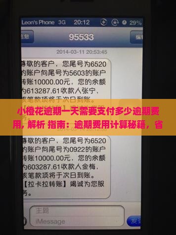 小橙花逾期一天需要支付多少逾期费用