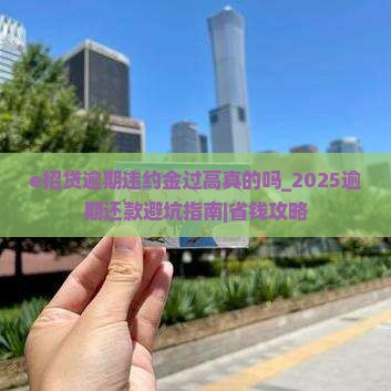 e招贷逾期违约金过高真的吗