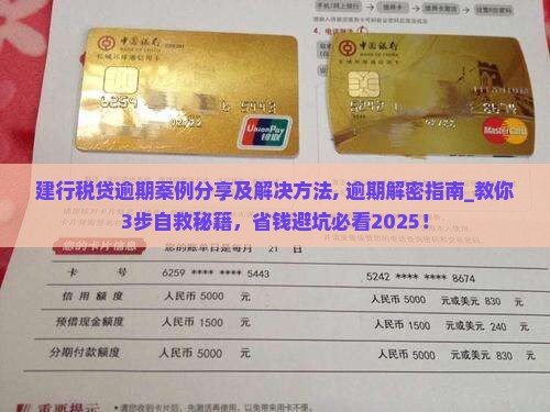 建行税贷逾期案例分享及解决方法