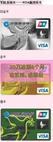 微粒贷20万逾期6个月会怎样