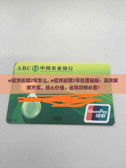 e招贷逾期2年怎么办理