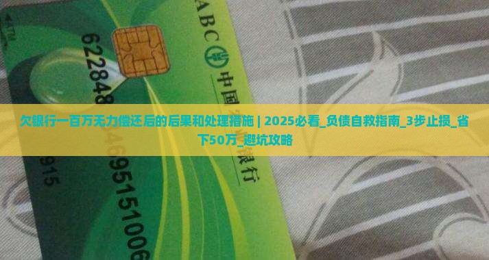 欠银行一百万无力偿还后的后果和处理措施