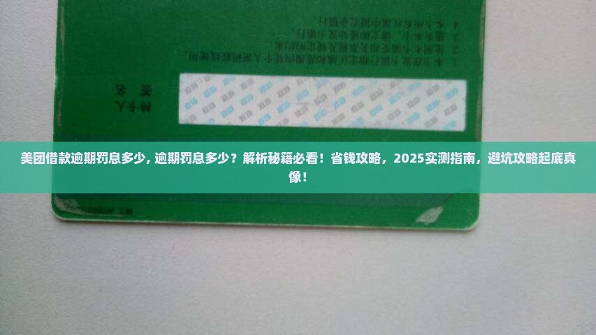 美团借款逾期罚息多少 美团借款逾期罚息多少