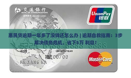 惠民贷逾期一年多了没钱还怎么办