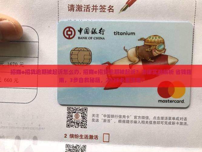 招商e招贷逾期被起诉怎么办